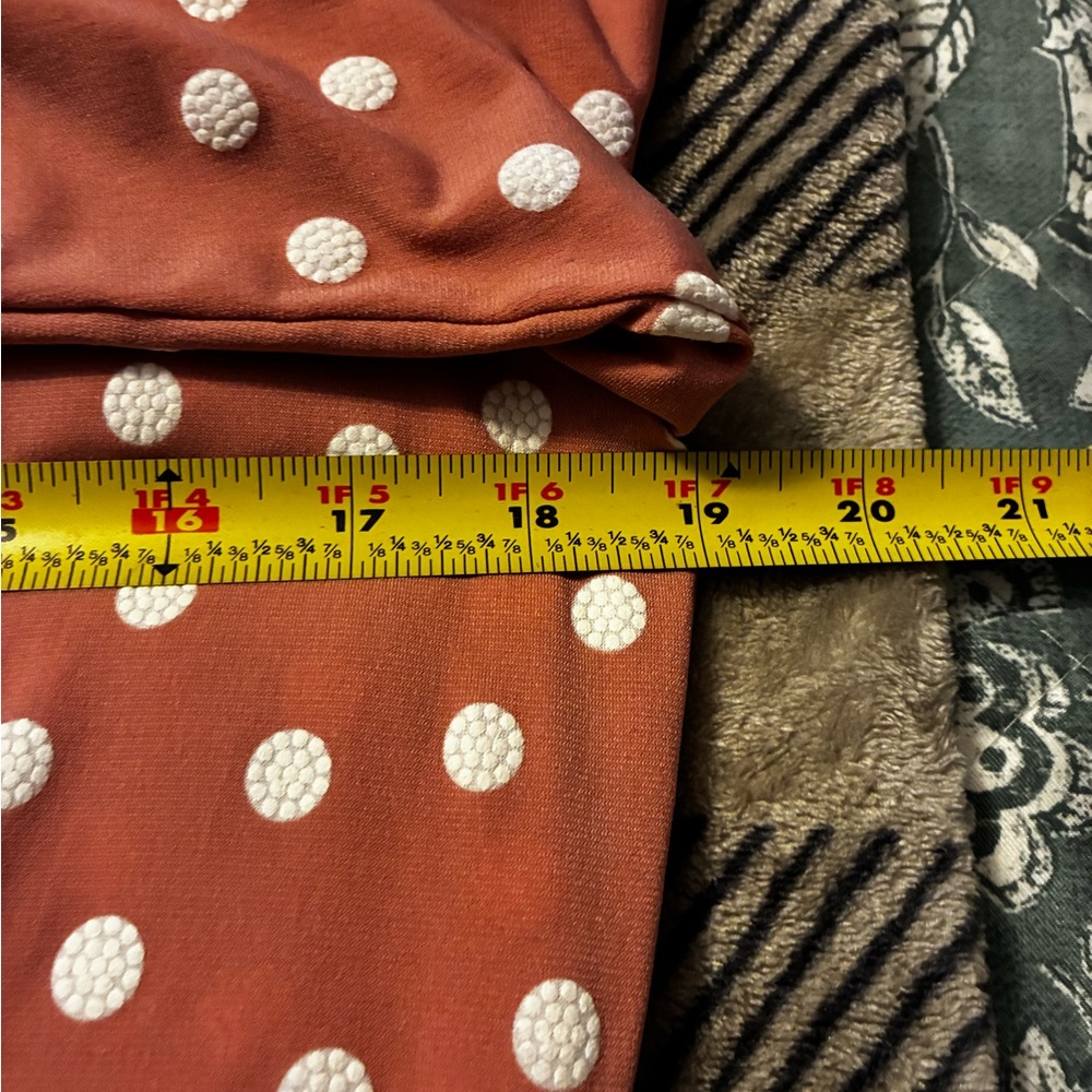 Nina Leonard Blush Polka Dot Midi Sylvia Dress ( Dusty Rose) - Picture 3 of 10